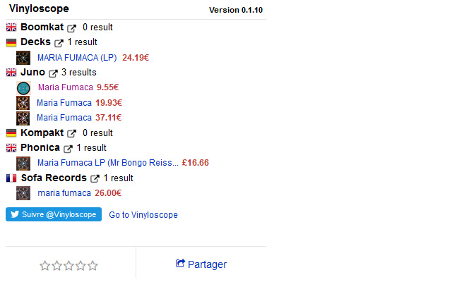 Vinyloscope for Discogs from Chrome web store to be run with OffiDocs Chromium online Vinyloscope for Discogs from Chrome web store to be run with OffiDocs Chromium online