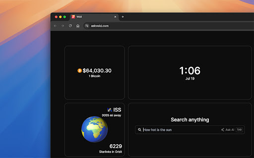 Void The most customizable portal to the web from Chrome web store to be run with OffiDocs Chromium online Void The most customizable portal to the web from Chrome web store to be run with OffiDocs Chromium online