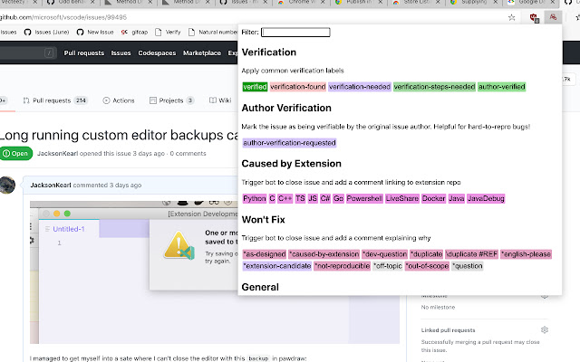 VS Code Triage from Chrome web store to be run with OffiDocs Chromium online VS Code Triage from Chrome web store to be run with OffiDocs Chromium online
