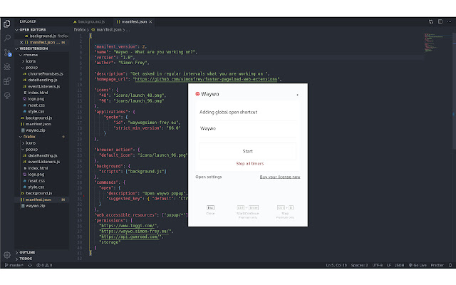 Waywo (What are you working on?) from Chrome web store to be run with OffiDocs Chromium online Waywo (What are you working on?) from Chrome web store to be run with OffiDocs Chromium online