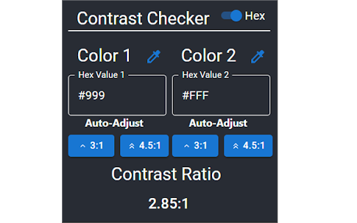 WCAG Color Contrast Tool from Chrome web store to be run with OffiDocs Chromium online WCAG Color Contrast Tool from Chrome web store to be run with OffiDocs Chromium online