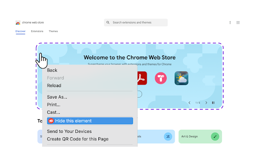 Web Cleaner Hide Block Elements from Chrome web store to be run with OffiDocs Chromium online Web Cleaner Hide Block Elements from Chrome web store to be run with OffiDocs Chromium online