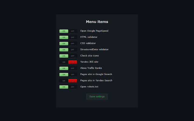 Webmaster menu from Chrome web store to be run with OffiDocs Chromium online Webmaster menu from Chrome web store to be run with OffiDocs Chromium online