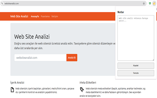 Web Site Analiz from Chrome web store to be run with OffiDocs Chromium online Web Site Analiz from Chrome web store to be run with OffiDocs Chromium online