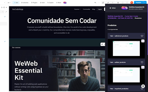 WeWeb Essential Kit from Chrome web store to be run with OffiDocs Chromium online WeWeb Essential Kit from Chrome web store to be run with OffiDocs Chromium online