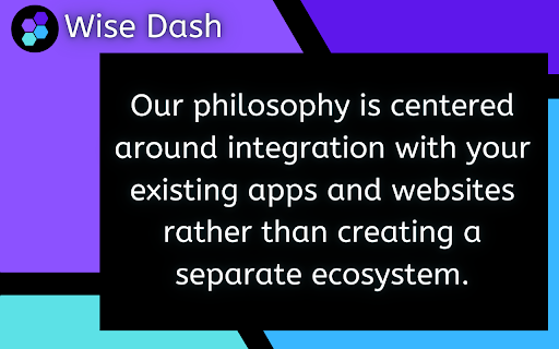 Wise Dash: Your personal new tab dashboard! from Chrome web store to be run with OffiDocs Chromium online Wise Dash: Your personal new tab dashboard! from Chrome web store to be run with OffiDocs Chromium online