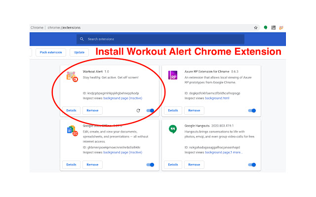 Workout Alert from Chrome web store to be run with OffiDocs Chromium online Workout Alert from Chrome web store to be run with OffiDocs Chromium online