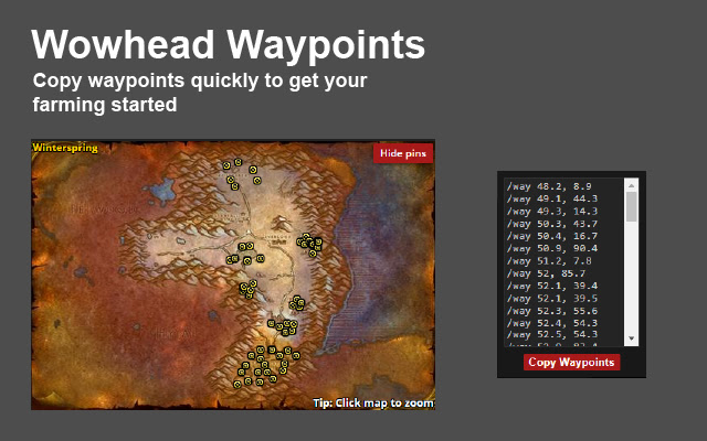 Wowhead Waypoints from Chrome web store to be run with OffiDocs Chromium online Wowhead Waypoints from Chrome web store to be run with OffiDocs Chromium online