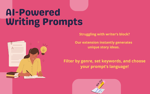 Writing Prompt Generator from Chrome web store to be run with OffiDocs Chromium online Writing Prompt Generator from Chrome web store to be run with OffiDocs Chromium online