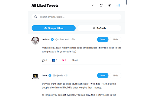 XLikes X Likes Manager from Chrome web store to be run with OffiDocs Chromium online XLikes X Likes Manager from Chrome web store to be run with OffiDocs Chromium online