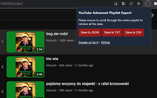 YouTube Advanced Playlist Export from Chrome web store to be run with OffiDocs Chromium online YouTube Advanced Playlist Export from Chrome web store to be run with OffiDocs Chromium online