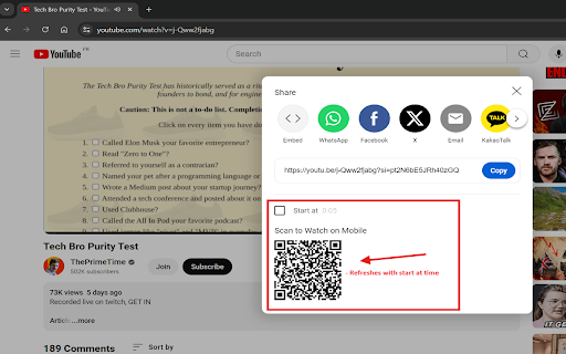 YouTube QRCode Share from Chrome web store to be run with OffiDocs Chromium online YouTube QRCode Share from Chrome web store to be run with OffiDocs Chromium online