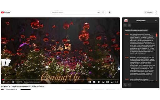 Youtube Subtitles from Chrome web store to be run with OffiDocs Chromium online Youtube Subtitles from Chrome web store to be run with OffiDocs Chromium online