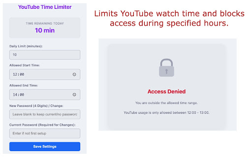 YouTube Time Limiter from Chrome web store to be run with OffiDocs Chromium online YouTube Time Limiter from Chrome web store to be run with OffiDocs Chromium online