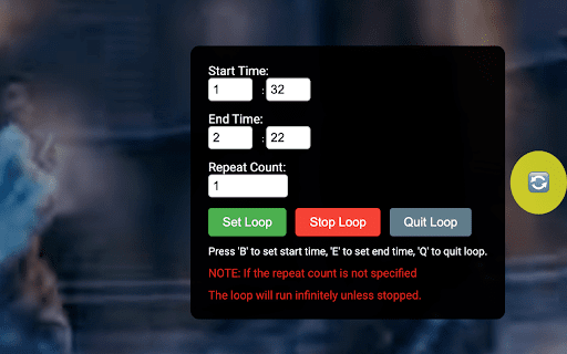 YouTube Video Timestamp repeater from Chrome web store to be run with OffiDocs Chromium online YouTube Video Timestamp repeater from Chrome web store to be run with OffiDocs Chromium online