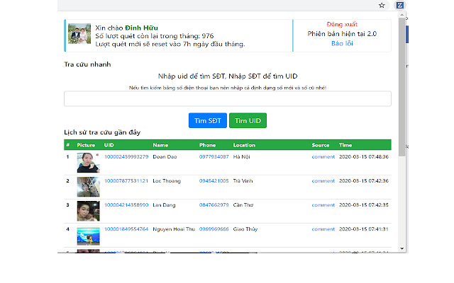 Zface công cụ chuyển đổi SĐT từ UID from Chrome web store to be run with OffiDocs Chromium online Zface công cụ chuyển đổi SĐT từ UID from Chrome web store to be run with OffiDocs Chromium online