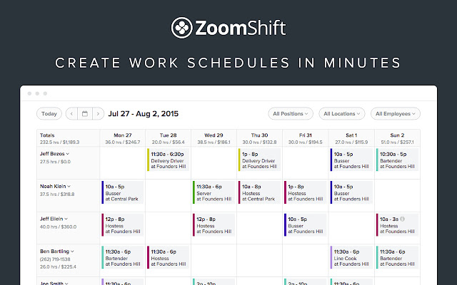 ZoomShift — Employee Scheduling Software from Chrome web store to be run with OffiDocs Chromium online ZoomShift — Employee Scheduling Software from Chrome web store to be run with OffiDocs Chromium online