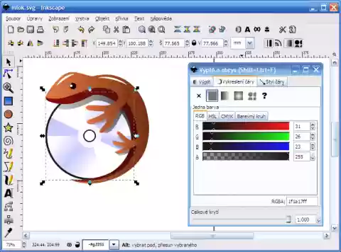 Inkscape vector graphics editor screenshot Inkscape vector graphics editor screenshot