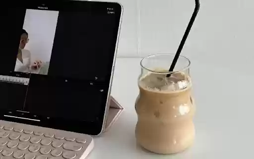 A Fresh Milk Coffee Beside an iPad from Chrome web store to be run with OffiDocs Chromium online A Fresh Milk Coffee Beside an iPad from Chrome web store to be run with OffiDocs Chromium online