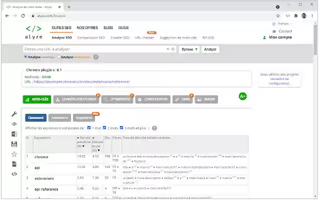 Alyze: SEO analysis tool from Chrome web store to be run with OffiDocs Chromium online Alyze: SEO analysis tool from Chrome web store to be run with OffiDocs Chromium online