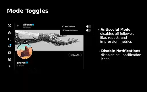 Antisocial X from Chrome web store to be run with OffiDocs Chromium online Antisocial X from Chrome web store to be run with OffiDocs Chromium online