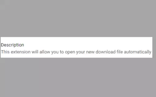 Automatically Open New Downloads from Chrome web store to be run with OffiDocs Chromium online Automatically Open New Downloads from Chrome web store to be run with OffiDocs Chromium online