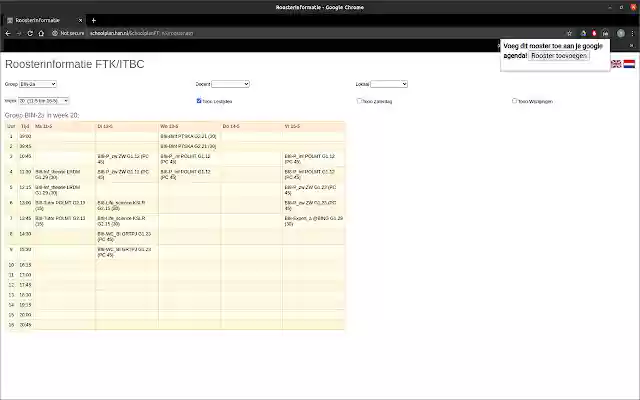 Automatisch rooster uploaden naar G Calendar from Chrome web store to be run with OffiDocs Chromium online Automatisch rooster uploaden naar G Calendar from Chrome web store to be run with OffiDocs Chromium online