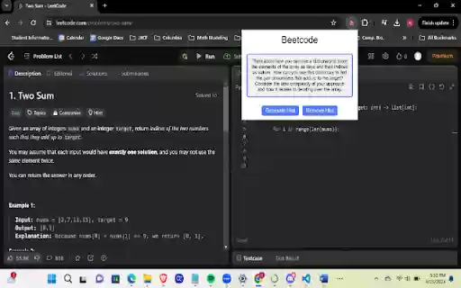 Beetcode from Chrome web store to be run with OffiDocs Chromium online Beetcode from Chrome web store to be run with OffiDocs Chromium online