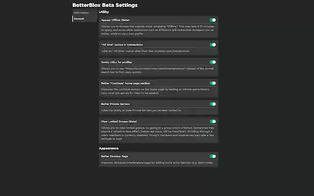 BetterBlox Roblox Improved from Chrome web store to be run with OffiDocs Chromium online BetterBlox Roblox Improved from Chrome web store to be run with OffiDocs Chromium online