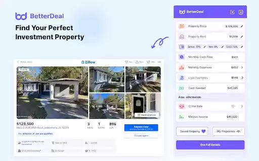BetterDeal.ai Supercharging Zillow For Real Estate Investors from Chrome web store to be run with OffiDocs Chromium online BetterDeal.ai Supercharging Zillow For Real Estate Investors from Chrome web store to be run with OffiDocs Chromium online