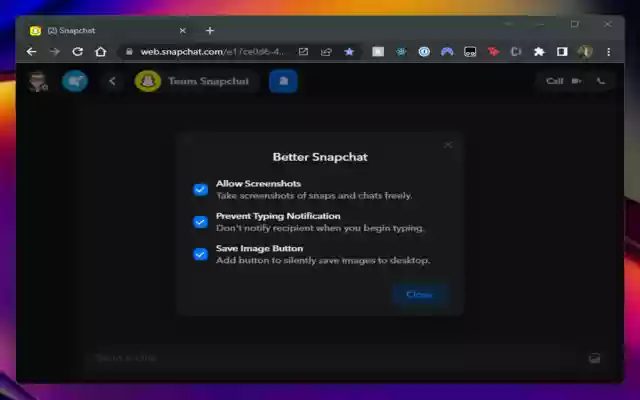Better Snapchat from Chrome web store to be run with OffiDocs Chromium online Better Snapchat from Chrome web store to be run with OffiDocs Chromium online