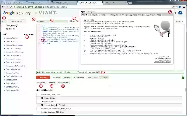 BigQuery Mate from Chrome web store to be run with OffiDocs Chromium online BigQuery Mate from Chrome web store to be run with OffiDocs Chromium online