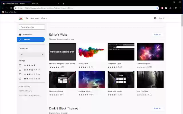 Black theme with blue highlighted active tab from Chrome web store to be run with OffiDocs Chromium online Black theme with blue highlighted active tab from Chrome web store to be run with OffiDocs Chromium online