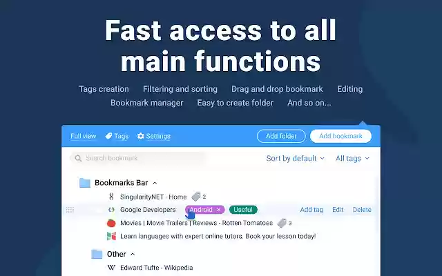 Bookmanize Advanced bookmark manager from Chrome web store to be run with OffiDocs Chromium online Bookmanize Advanced bookmark manager from Chrome web store to be run with OffiDocs Chromium online