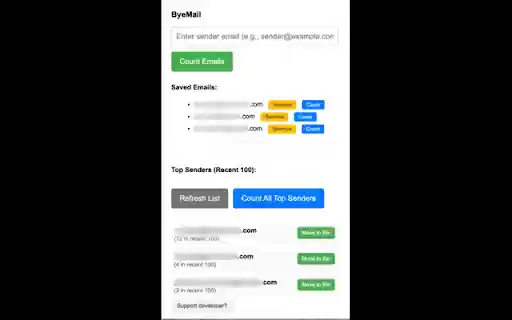 ByeMail from Chrome web store to be run with OffiDocs Chromium online ByeMail from Chrome web store to be run with OffiDocs Chromium online