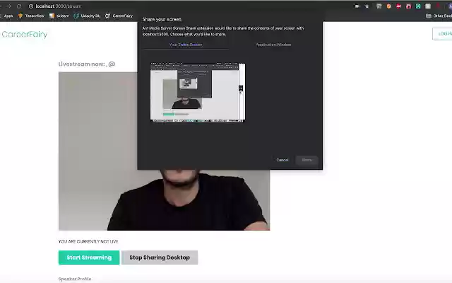 CareerFairy Screen Share extension from Chrome web store to be run with OffiDocs Chromium online CareerFairy Screen Share extension from Chrome web store to be run with OffiDocs Chromium online