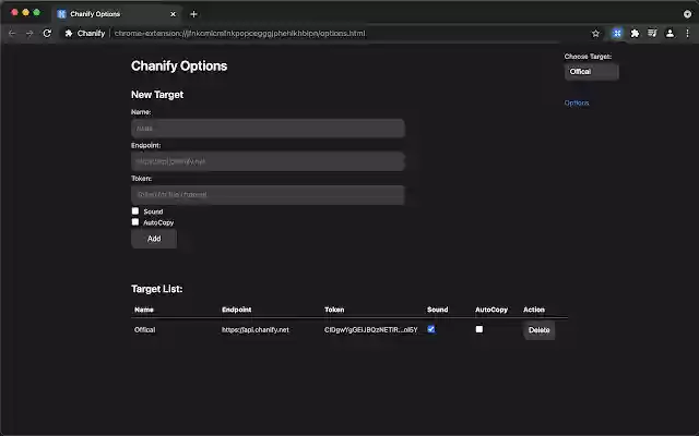 Chanify from Chrome web store to be run with OffiDocs Chromium online Chanify from Chrome web store to be run with OffiDocs Chromium online