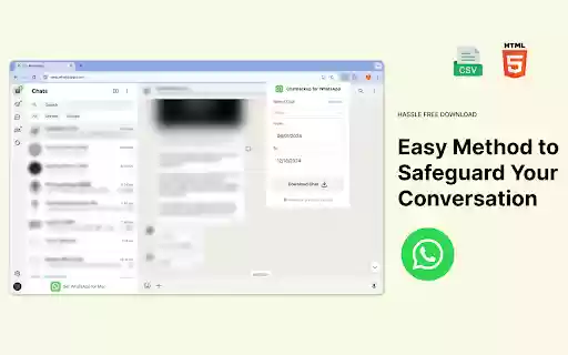 ChatBackup for WhatsApp Download WhatsApp chat history from PC from Chrome web store to be run with OffiDocs Chromium online ChatBackup for WhatsApp Download WhatsApp chat history from PC from Chrome web store to be run with OffiDocs Chromium online