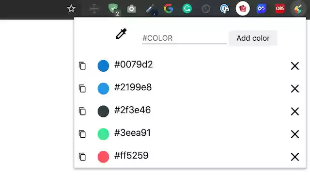 Color Saver: Pick and save your colors from Chrome web store to be run with OffiDocs Chromium online Color Saver: Pick and save your colors from Chrome web store to be run with OffiDocs Chromium online