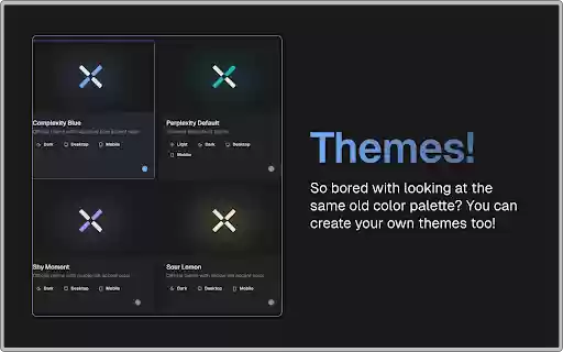 Complexity | Perplexity AI Supercharged from Chrome web store to be run with OffiDocs Chromium online Complexity | Perplexity AI Supercharged from Chrome web store to be run with OffiDocs Chromium online