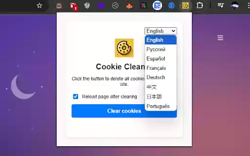 Cookie Cleaner – One Click Cookie Remover from Chrome web store to be run with OffiDocs Chromium online Cookie Cleaner – One Click Cookie Remover from Chrome web store to be run with OffiDocs Chromium online