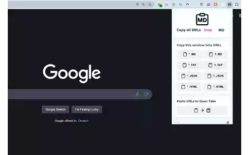 Copy All URLs MD from Chrome web store to be run with OffiDocs Chromium online Copy All URLs MD from Chrome web store to be run with OffiDocs Chromium online