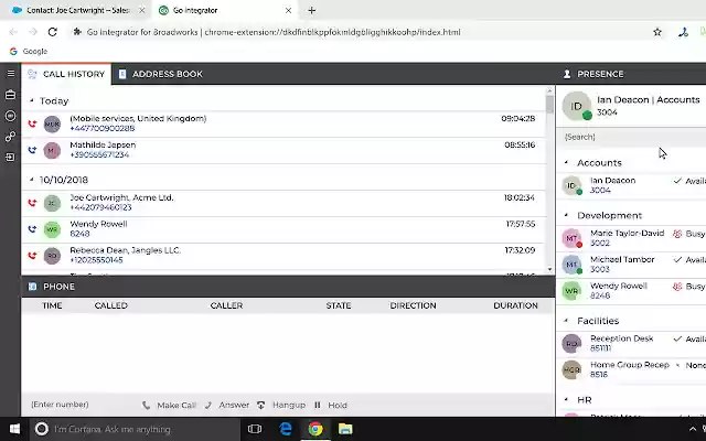 CRM Integrator for hosted telephony from Chrome web store to be run with OffiDocs Chromium online CRM Integrator for hosted telephony from Chrome web store to be run with OffiDocs Chromium online