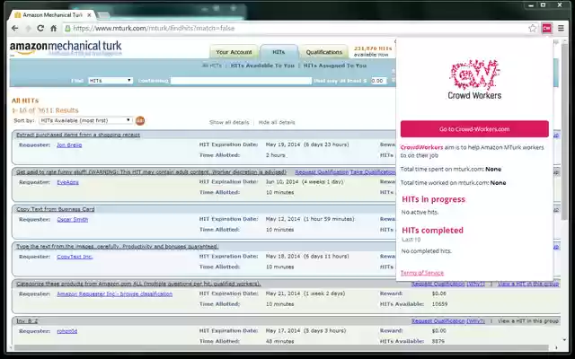 CrowdWorkers from Chrome web store to be run with OffiDocs Chromium online CrowdWorkers from Chrome web store to be run with OffiDocs Chromium online