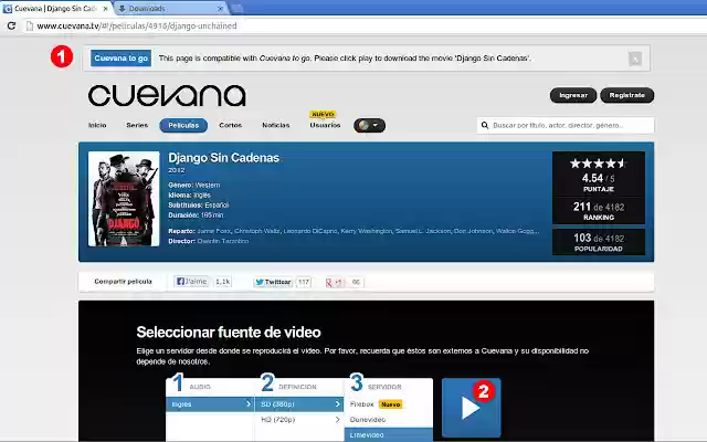 Cuevana to go from Chrome web store to be run with OffiDocs Chromium online Cuevana to go from Chrome web store to be run with OffiDocs Chromium online