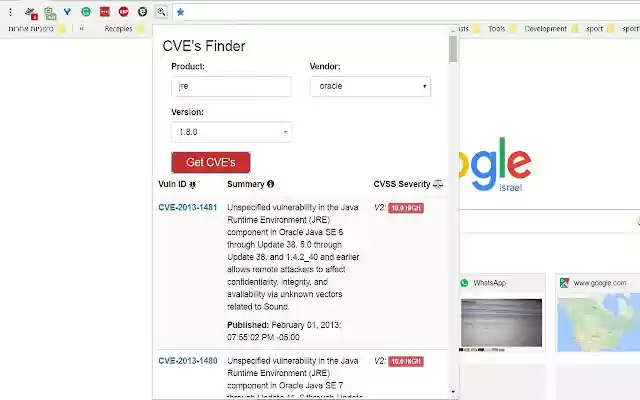 CVE Finder from Chrome web store to be run with OffiDocs Chromium online CVE Finder from Chrome web store to be run with OffiDocs Chromium online
