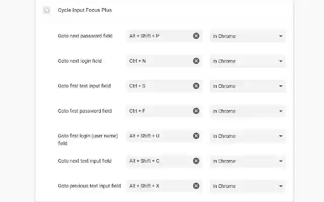 Cycle Input Focus Plus from Chrome web store to be run with OffiDocs Chromium online Cycle Input Focus Plus from Chrome web store to be run with OffiDocs Chromium online