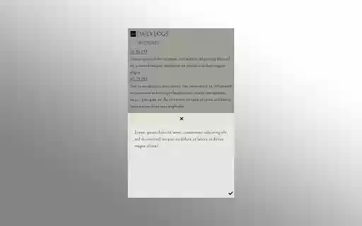 Daily Log from Chrome web store to be run with OffiDocs Chromium online Daily Log from Chrome web store to be run with OffiDocs Chromium online