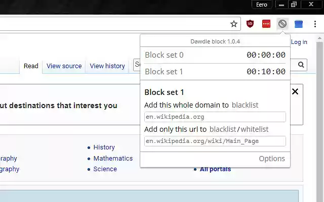 Dawdle Block from Chrome web store to be run with OffiDocs Chromium online Dawdle Block from Chrome web store to be run with OffiDocs Chromium online