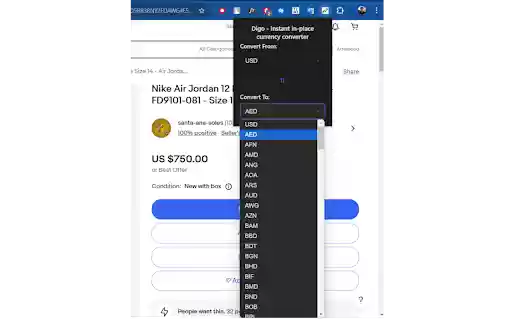 Digo Instant in place currency converter from Chrome web store to be run with OffiDocs Chromium online Digo Instant in place currency converter from Chrome web store to be run with OffiDocs Chromium online